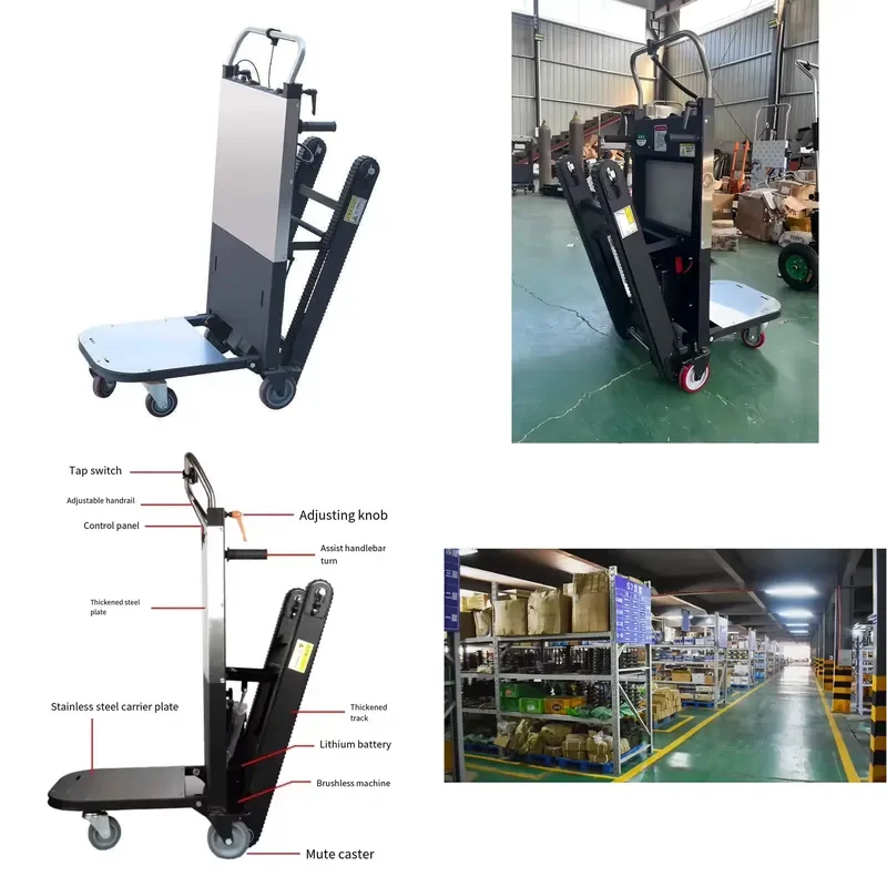 Heavy 400kg Electric Stair Climber Powered Stair Climbing Trolley for Logistics Moving
Heavy 400kg Electric Stair Climber Powered Stair Climbing Trolley for Logistics Moving