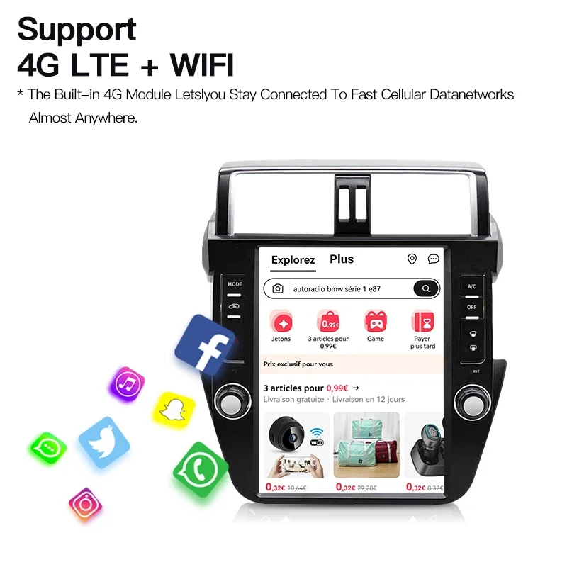 Android14 Tesla Style Car GPS Navigation For TOYOTA Prado/Land Cruiser 150/LC150 2014-2017 Auto Radio Stereo Multimedia Player
Android14 Tesla Style Car GPS Navigation For TOYOTA Prado/Land Cruiser 150/LC150 2014-2017 Auto Radio Stereo Multimedia Player