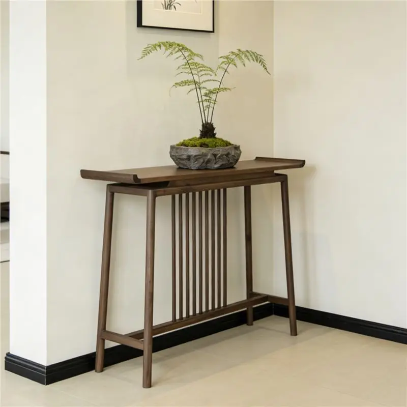 HYS North American black walnut Song's aesthetic plan New Chinese-style entrance table Furniture Solid wood strips Song-style
HYS North American black walnut Song's aesthetic plan New Chinese-style entrance table Furniture Solid wood strips Song-style