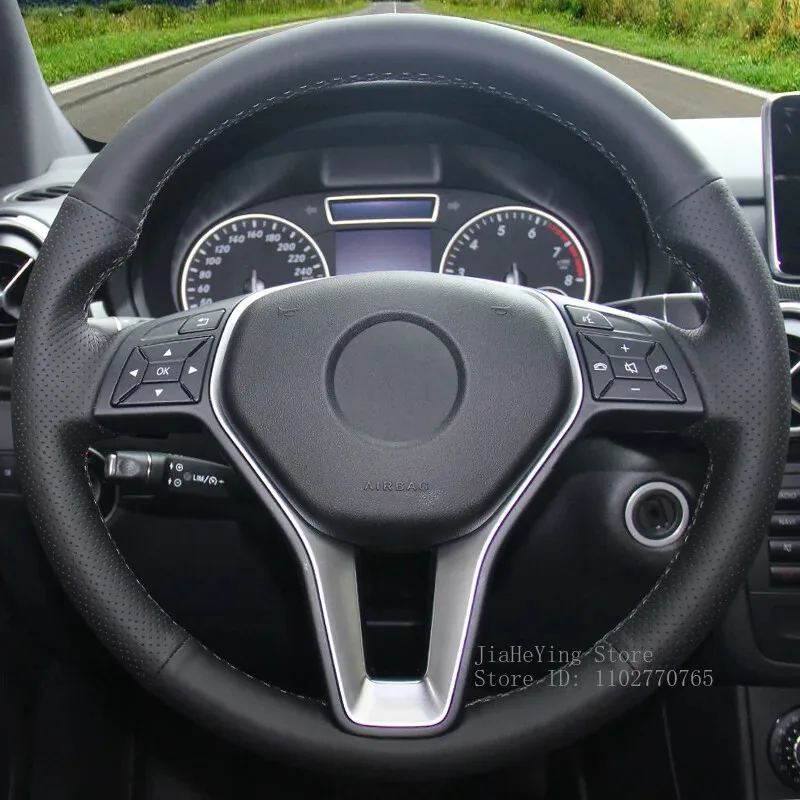 Hand-stitched Artificial Leather Steering Wheel Cover Wrap For Mercedes-Benz A-Class B-Class E Interior Accessories
Hand-stitched Artificial Leather Steering Wheel Cover Wrap For Mercedes-Benz A-Class B-Class E Interior Accessories