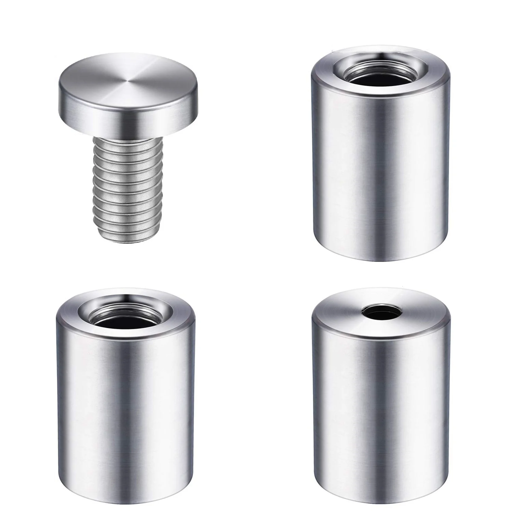 A53Q-100 Packs Sign Standoff Screws Advertising Screws Stainless Steel Wall Standoff Mounts Glass Acrylic Nail For Glass
A53Q-100 Packs Sign Standoff Screws Advertising Screws Stainless Steel Wall Standoff Mounts Glass Acrylic Nail For Glass