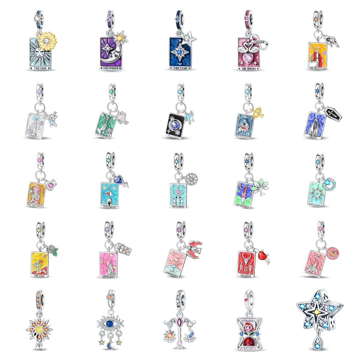 Celestial Tarot Card Sun Moon Star Alloy Charms Mystical Dangle Pendants for DIY Bracelet Necklace Jewelry Making Accessories
Celestial Tarot Card Sun Moon Star Alloy Charms Mystical Dangle Pendants for DIY Bracelet Necklace Jewelry Making Accessories