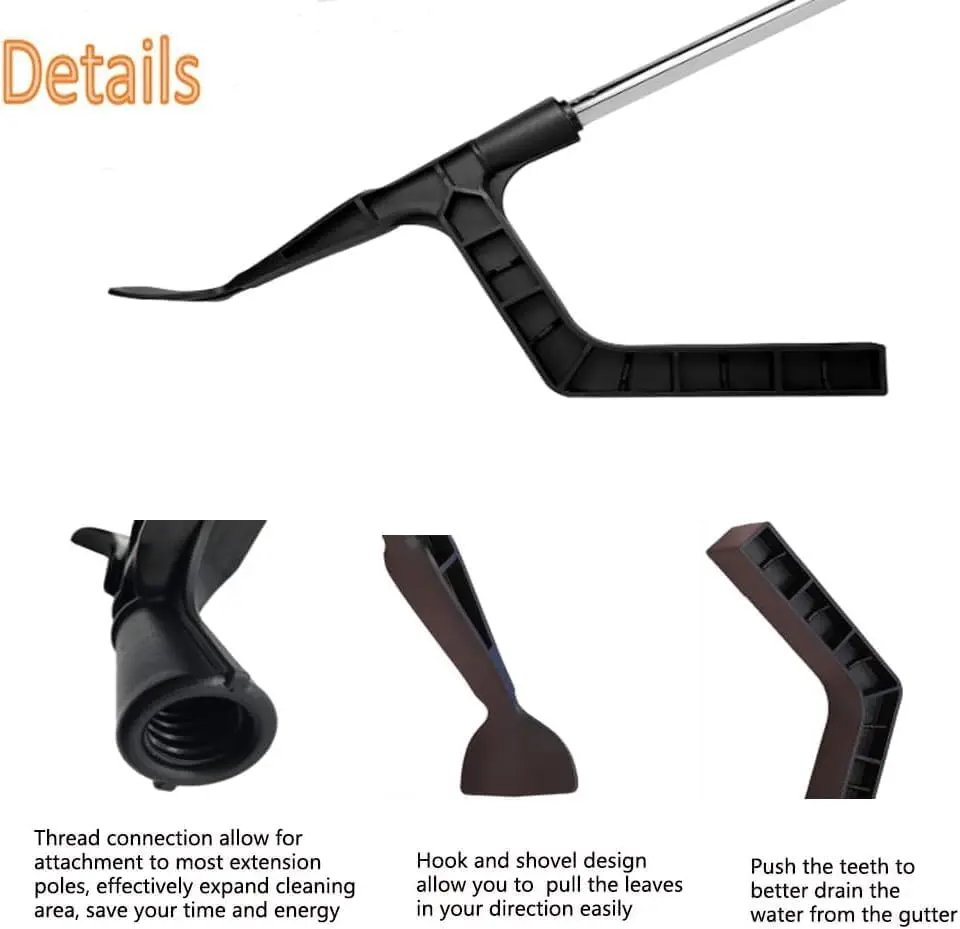 Gutter Cleaner with Extendable Telescopic Pole Gutter Cleaning Tools from The Ground Threaded Design Rain
Gutter Cleaner with Extendable Telescopic Pole Gutter Cleaning Tools from The Ground Threaded Design Rain