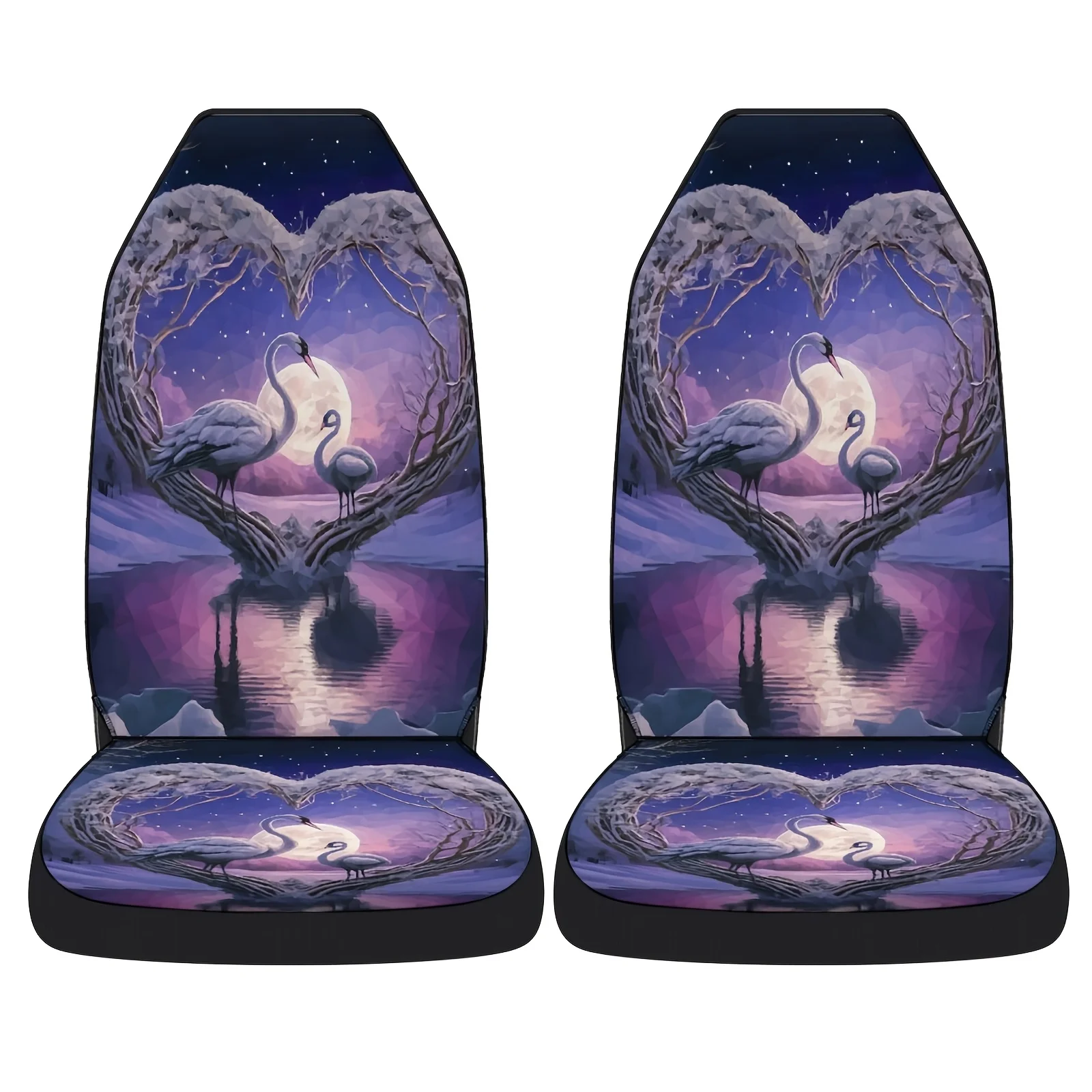 Set Of 2 Swan Heart-Shaped Dreamy Starry Sky Printed Universal Single Covers, Valentine'S Day Gift
Set Of 2 Swan Heart-Shaped Dreamy Starry Sky Printed Universal Single Covers, Valentine'S Day Gift