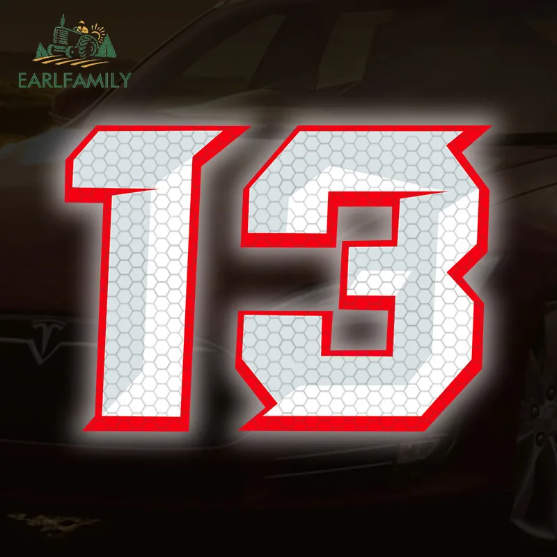 EARLFAMILY Red White Racing Number Reflective Car Stickers Scratch-Proof Practice PVC Decal Motorcycle Windows Bumper Decoration
EARLFAMILY Red White Racing Number Reflective Car Stickers Scratch-Proof Practice PVC Decal Motorcycle Windows Bumper Decoration