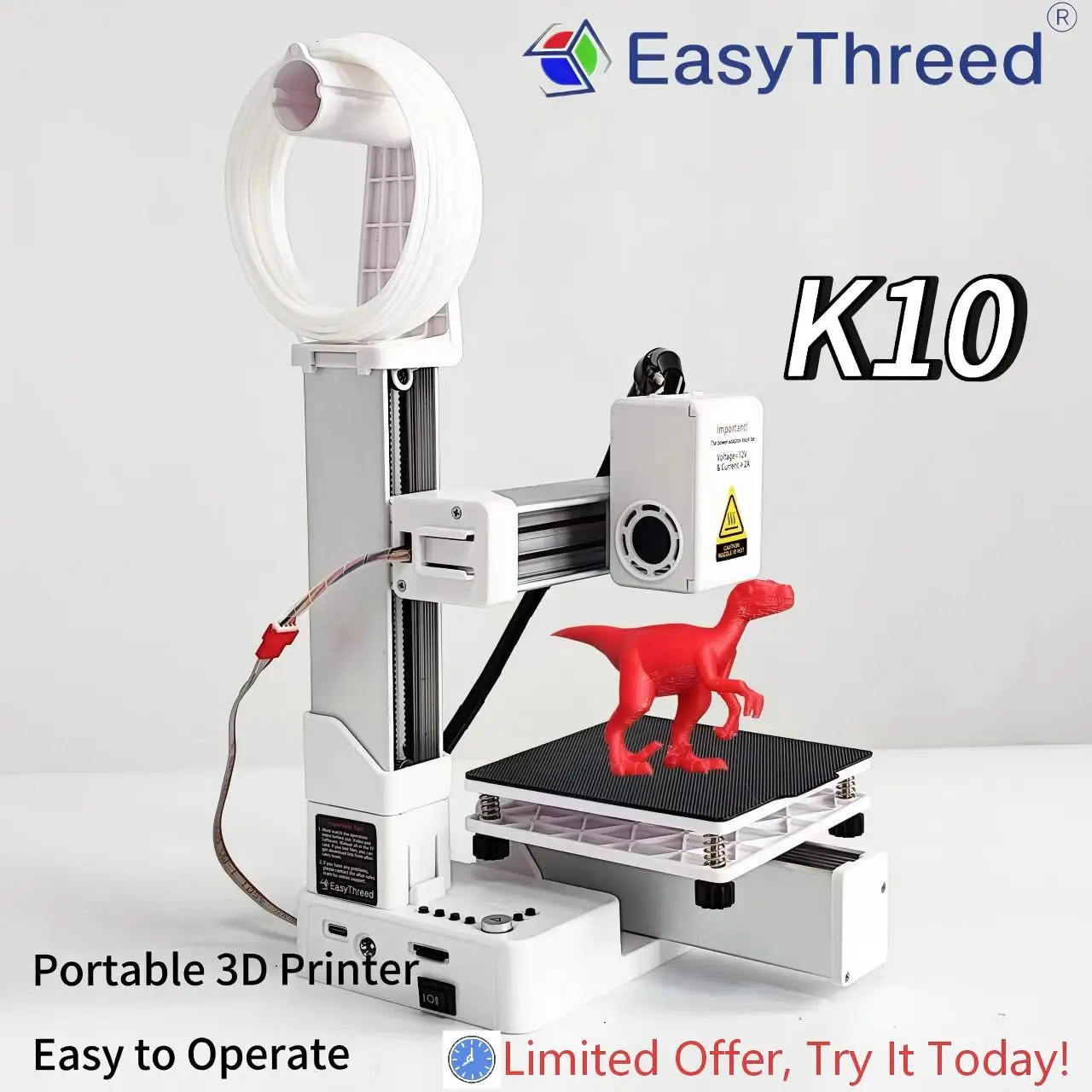 K10 Entry Level 3D Printer Mini Desktop Printing Machine Compatible with PLA TPU 1.75mm Filament Ideal for Kids Students Beginners DIY Printing Projects Compact Portable Design Easy to Operate Quiet Operation with One Key Printing Function Perfect for Hom
K10 Entry Level 3D Printer Mini Desktop Printing Machine Compatible with PLA TPU 1.75mm Filament Ideal for Kids Students Beginners DIY Printing Projects Compact Portable Design Easy to Operate Quiet Operation with One Key Printing Function Perfect for Hom