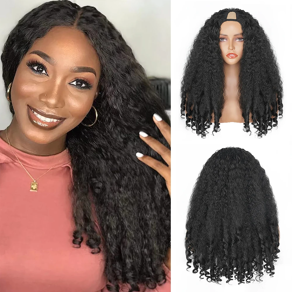 Afro Curly Kinky Straight V Part Wigs with Bouncy Curls Synthetic Braided Hair for Women Glueless No Leave out Clip in Half Wig
Afro Curly Kinky Straight V Part Wigs with Bouncy Curls Synthetic Braided Hair for Women Glueless No Leave out Clip in Half Wig