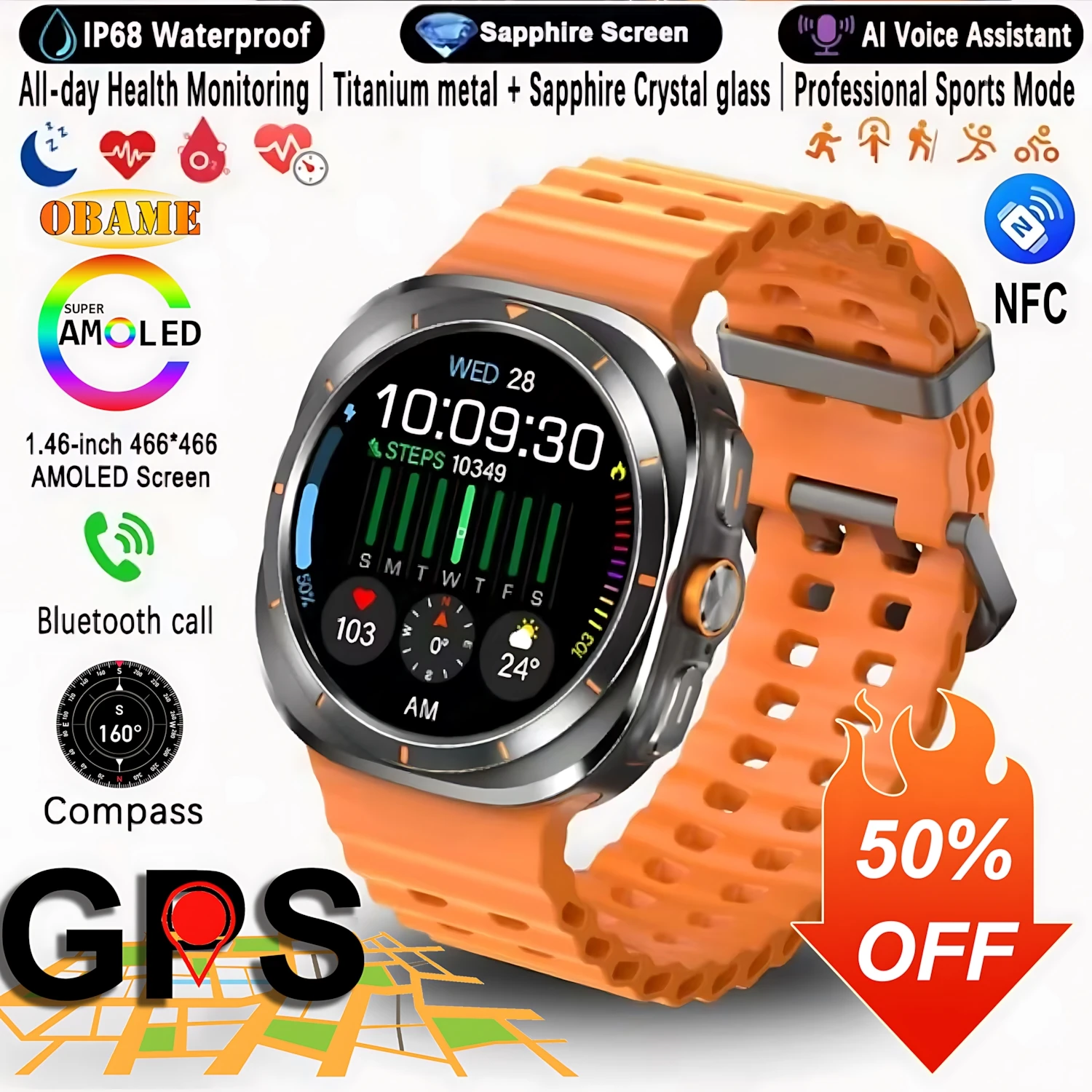 2025 New For Phone Watch 7 Ultra Smart Watch Men 32GB Memory Video GPS NFC AMOLED Fitness Tracker Health Smartwatch For Samsung
2025 New For Phone Watch 7 Ultra Smart Watch Men 32GB Memory Video GPS NFC AMOLED Fitness Tracker Health Smartwatch For Samsung