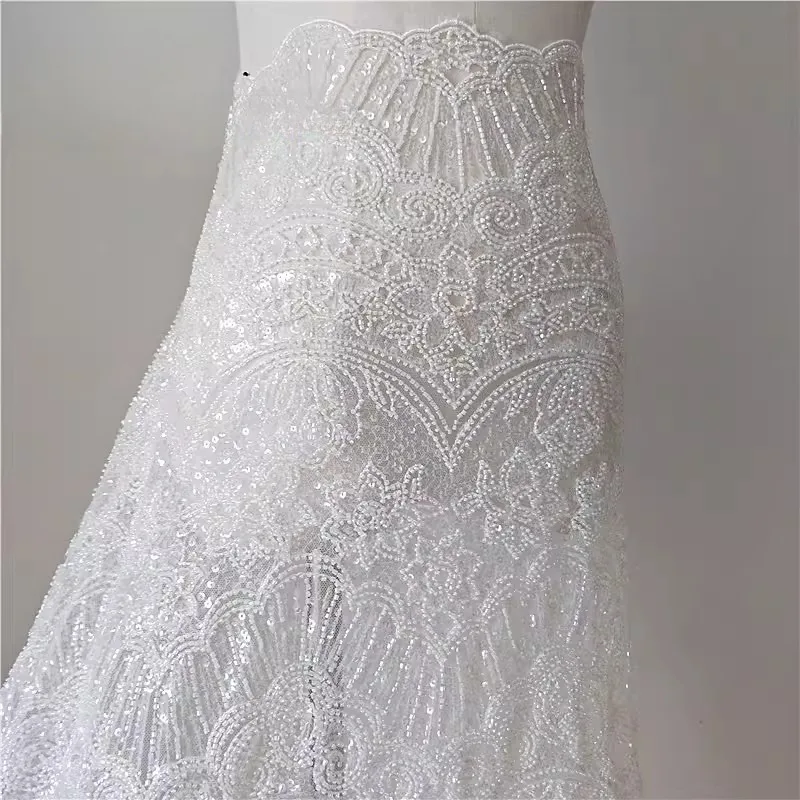 New Luxury Heavy Industry Nail Bead Sequin Embroidery Lace Fabric Wedding Dress, Women's Evening Dress Decoration Accessories
New Luxury Heavy Industry Nail Bead Sequin Embroidery Lace Fabric Wedding Dress, Women's Evening Dress Decoration Accessories