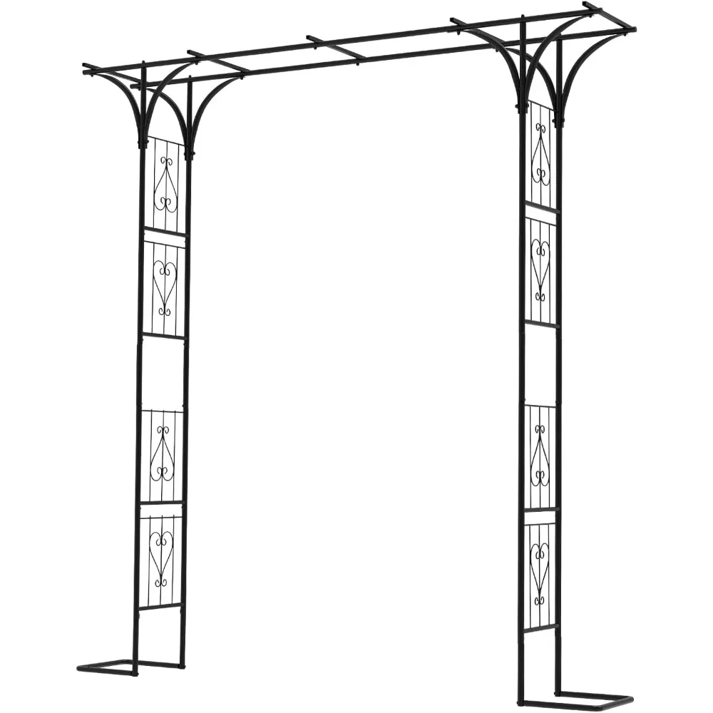 7FT Garden Arch Arbor with Ground Stakes, Steel Frame Stand Trellis for Climbing Plants, Outdoor Archway Gate for Wedding Cerem
7FT Garden Arch Arbor with Ground Stakes, Steel Frame Stand Trellis for Climbing Plants, Outdoor Archway Gate for Wedding Cerem