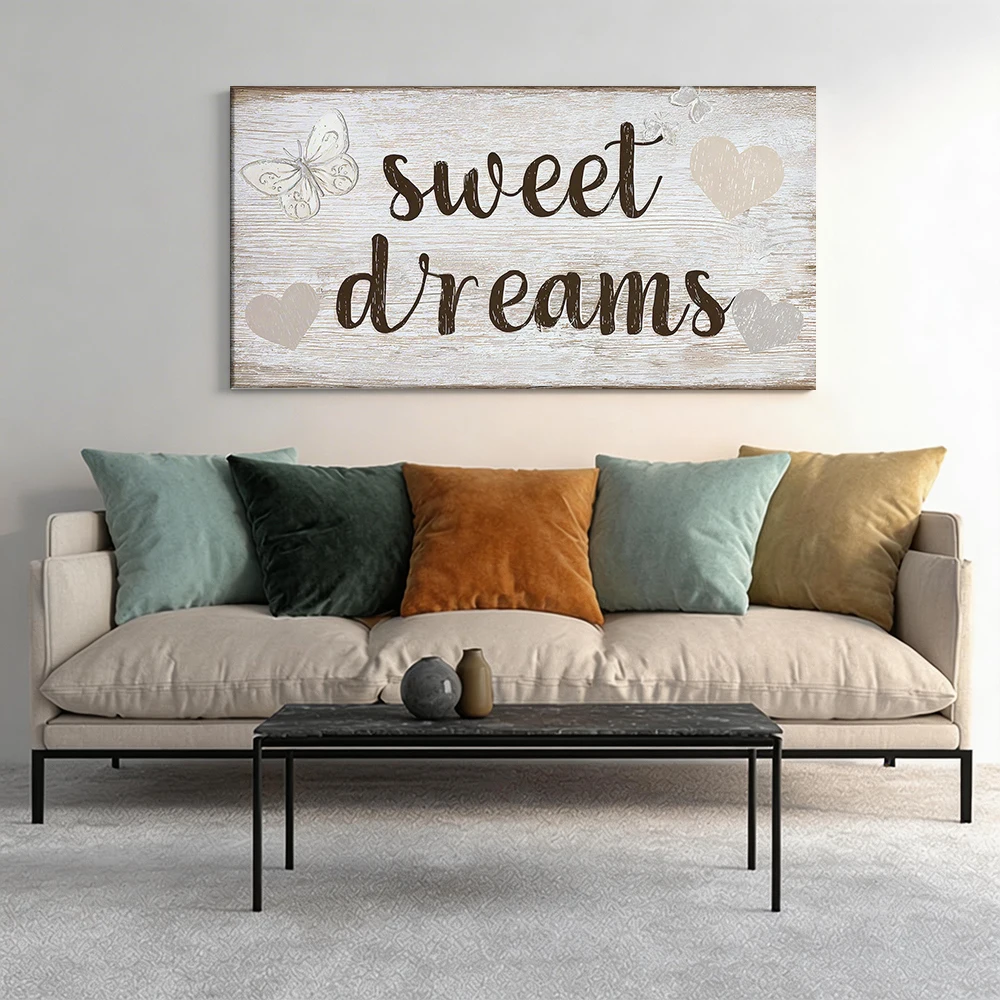 Large-sized solid wood frame canvas painting 1pc Sweet dreams decor, butterflies.
Large-sized solid wood frame canvas painting 1pc Sweet dreams decor, butterflies.