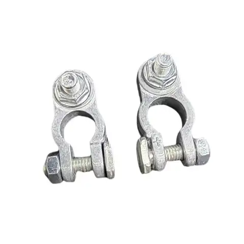 1 Pair Battery Terminal Clamp Zinc Alloy Positive & Negative Pole Auto Car Screw Connector Car Battery Terminal Clamp