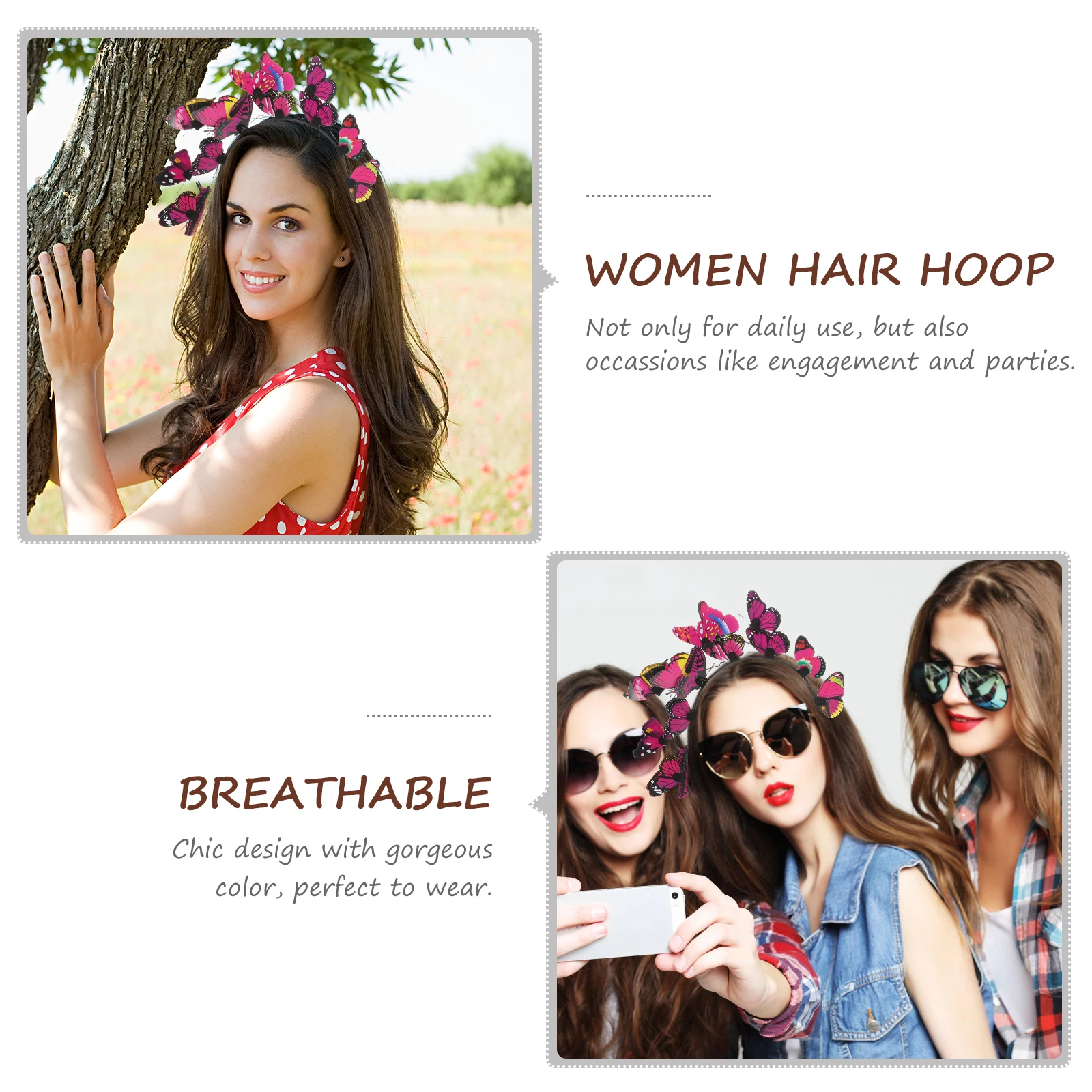Girls Hoop For Girl Hoop Chic Design Engagement Parties Gift Women Butterfly Band Women Hair Hoop Butterfly Headpiece Hair Band
Girls Hoop For Girl Hoop Chic Design Engagement Parties Gift Women Butterfly Band Women Hair Hoop Butterfly Headpiece Hair Band