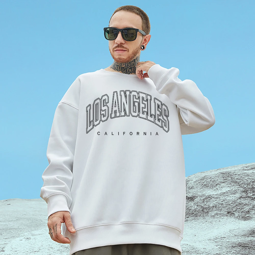 Мужской хлопковый свитшот с принтом Los Angeles California, винтажные топы в американском стиле, индивидуальная трендовая одежда, мужские пуловеры
Мужской хлопковый свитшот с принтом Los Angeles California, винтажные топы в американском стиле, индивидуальная трендовая одежда, мужские пуловеры