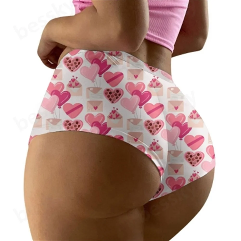 Ladies' Valentine's Day Love Printed Seamless Breathable Low Waist Underwear Sexy Triangle Pants
Ladies' Valentine's Day Love Printed Seamless Breathable Low Waist Underwear Sexy Triangle Pants