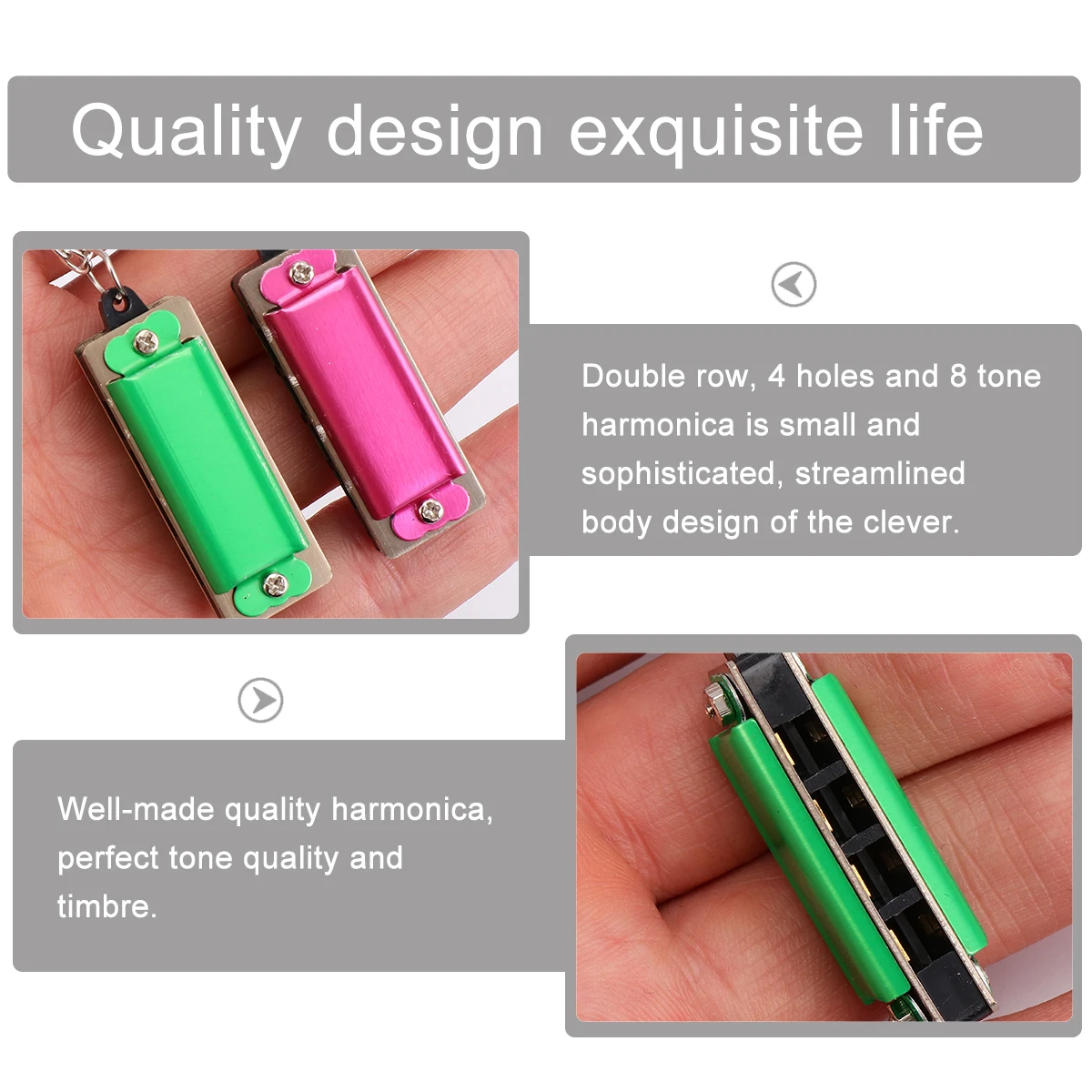 2Pcs 4 Hole Double Row Harmonica Music Instrument Streamlined Beginners Kids Gift Educational Music Harmonica
2Pcs 4 Hole Double Row Harmonica Music Instrument Streamlined Beginners Kids Gift Educational Music Harmonica