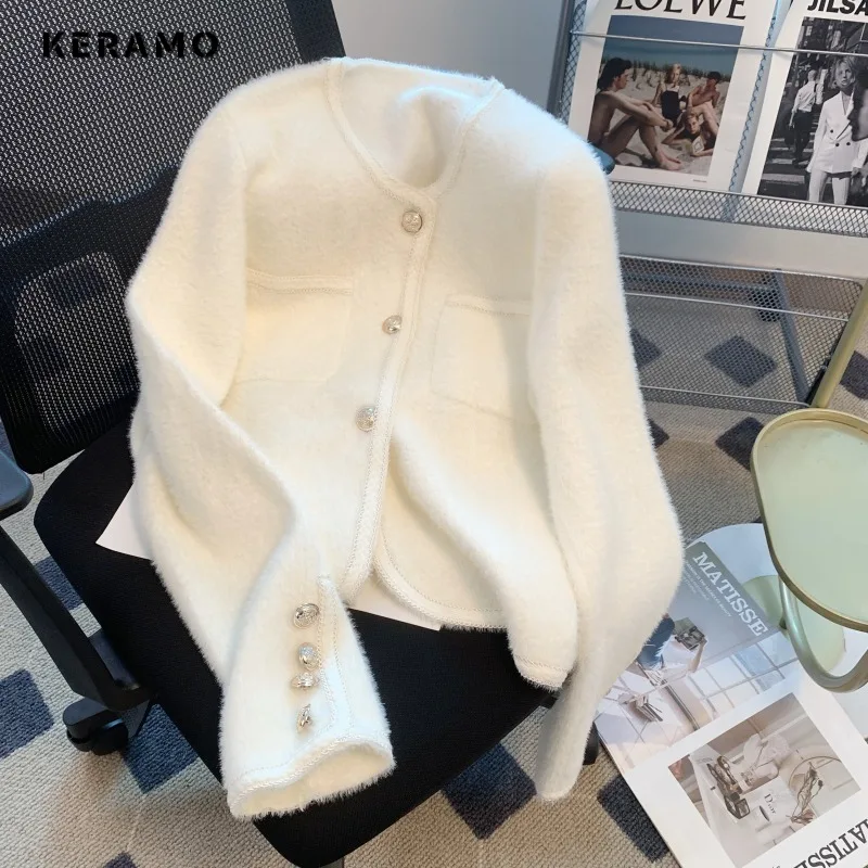 Women Luxury Solid Color Knitting Long Sleeve Round Neck Cardigans 2023 Winter Elegant Casual Single Breasted Warm Sweater
Women Luxury Solid Color Knitting Long Sleeve Round Neck Cardigans 2023 Winter Elegant Casual Single Breasted Warm Sweater
