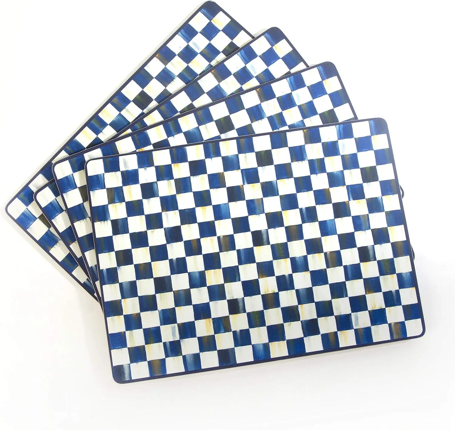 Set of 4 Cork-Back Placemats, Hard-Finish Table Mats, Blue-and-White Royal Check
Set of 4 Cork-Back Placemats, Hard-Finish Table Mats, Blue-and-White Royal Check