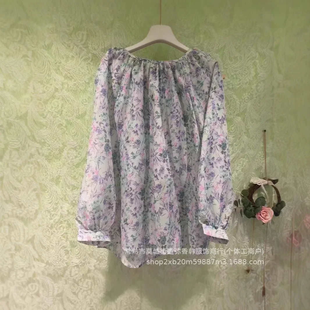 Женская свободная тонкая блузка с цветочным принтом и бретельками на спине, корейский стиль, ранняя весна 2025
Женская свободная тонкая блузка с цветочным принтом и бретельками на спине, корейский стиль, ранняя весна 2025