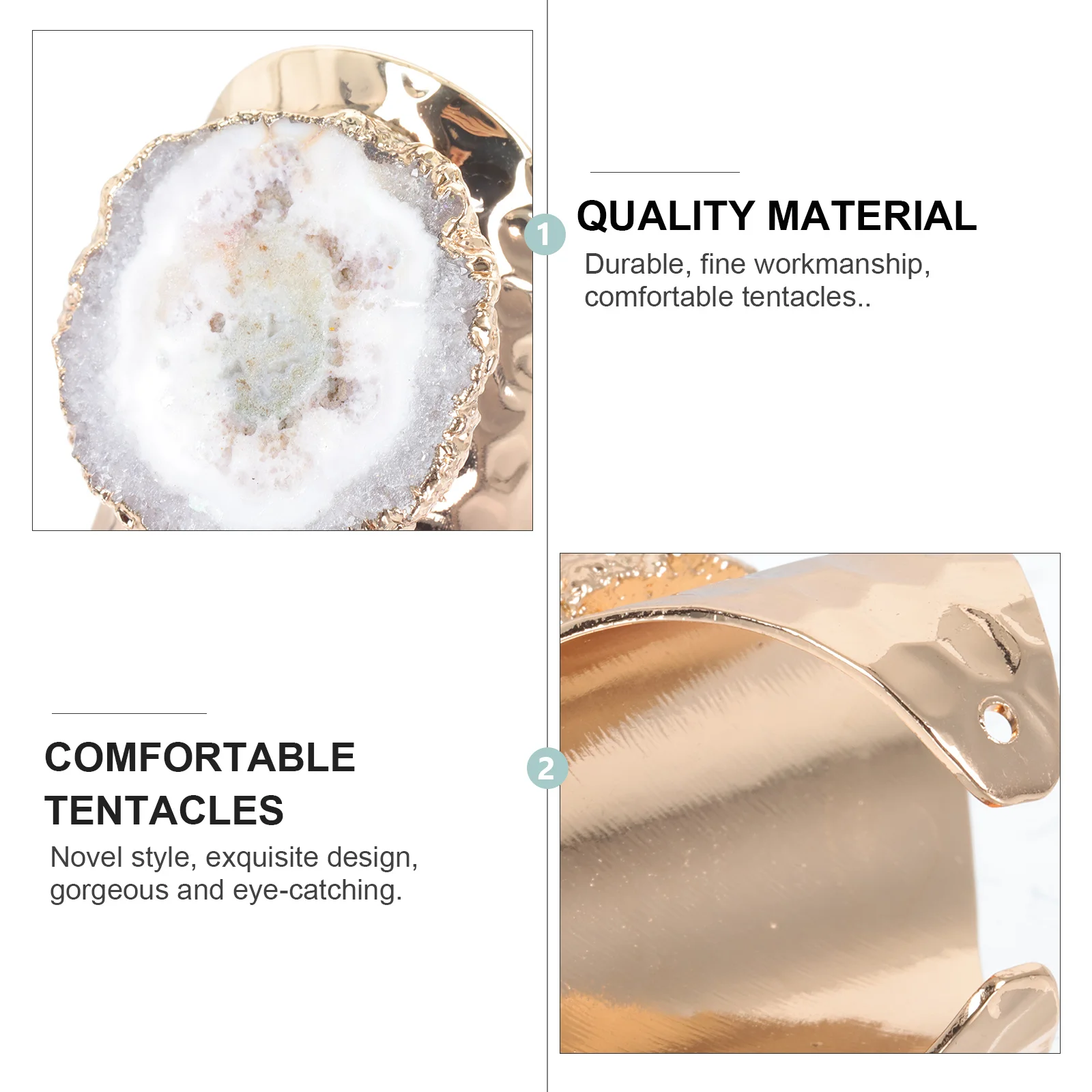 1Pcs Crystal Gold-Plated Ring Irregular Rough Stone Hand Jewelry Delicate Fashionable Trendy Gift for Women Hand Jewelry
1Pcs Crystal Gold-Plated Ring Irregular Rough Stone Hand Jewelry Delicate Fashionable Trendy Gift for Women Hand Jewelry