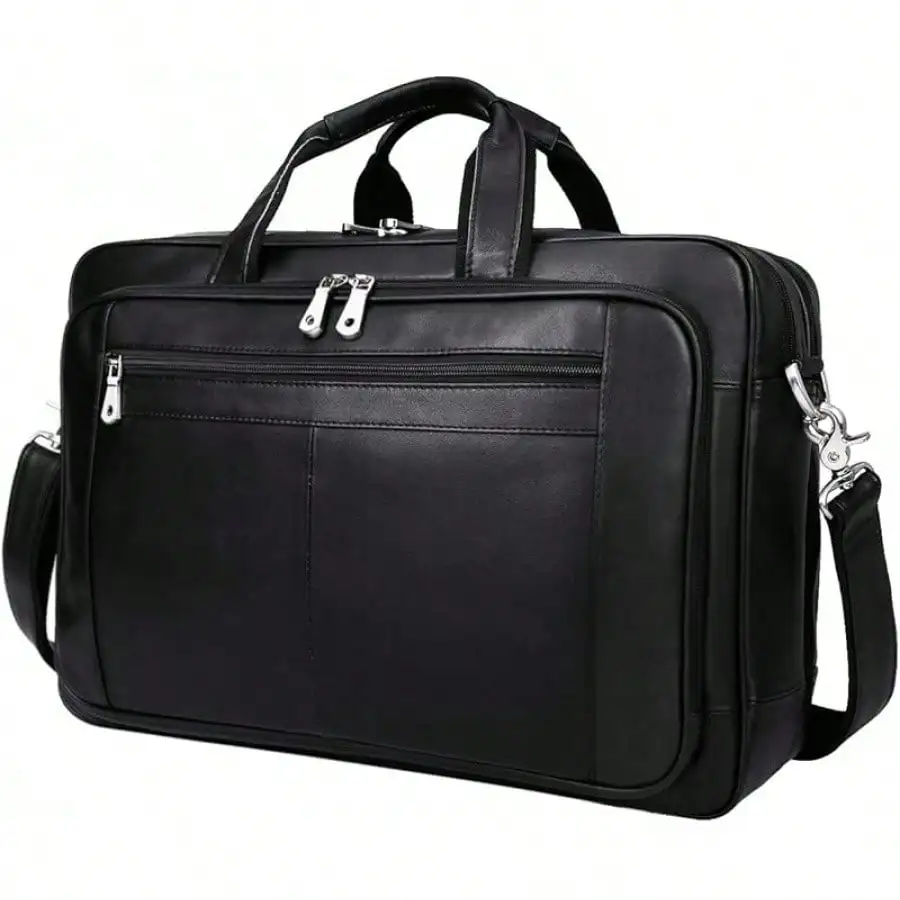 Mens Leather Briefcase Messenger Bag Waterproof Travel Business Duffle Bags Men 17 Inch Laptop Bag Black Zipper
Mens Leather Briefcase Messenger Bag Waterproof Travel Business Duffle Bags Men 17 Inch Laptop Bag Black Zipper