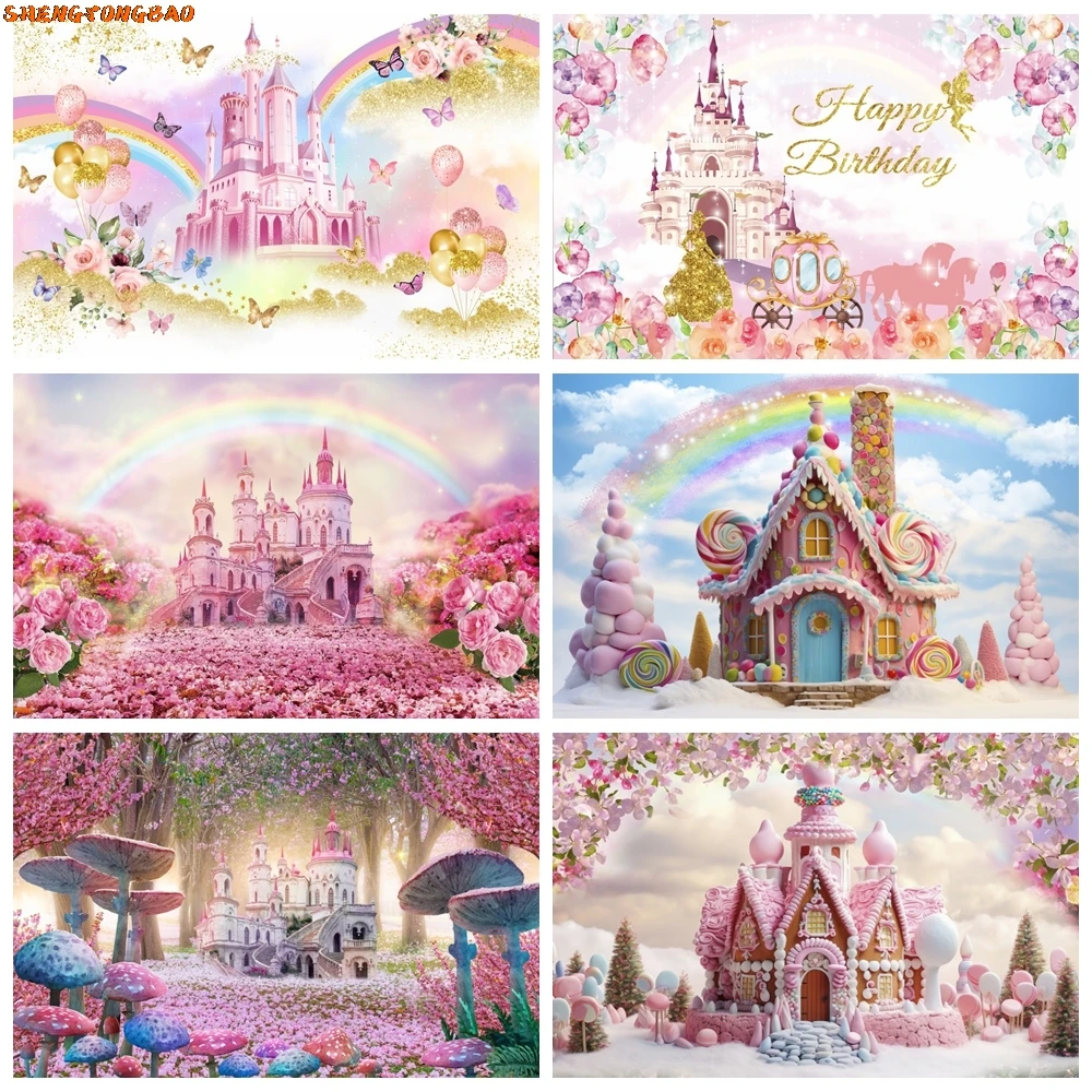 Princess Castle Backdrops Custom Candy House Balloon Girl Baby Shower Birthday Photography Background Decor Photo Studio Props
Princess Castle Backdrops Custom Candy House Balloon Girl Baby Shower Birthday Photography Background Decor Photo Studio Props