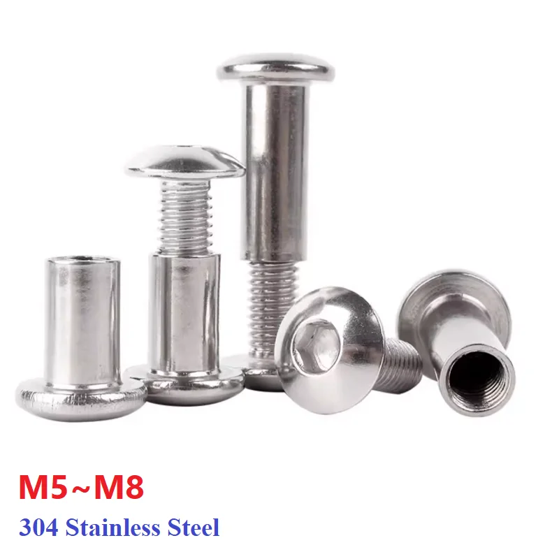 M5 M6 M8 304 Stainless Steel Furniture Nut With Screw Round Head Hex Splint Screw Nut Combination
M5 M6 M8 304 Stainless Steel Furniture Nut With Screw Round Head Hex Splint Screw Nut Combination
