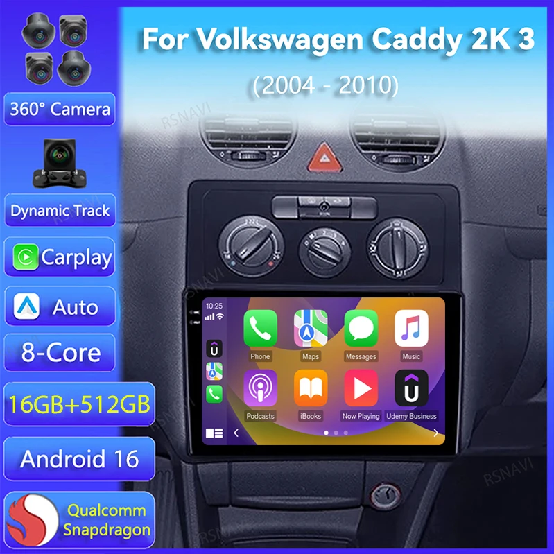 Android 16 Carplay Auto For Volkswagen Caddy 2K 3 III 2004 - 2010 Car Radio Navigation 2Din DSP Video Player Head Unit BT Stereo
Android 16 Carplay Auto For Volkswagen Caddy 2K 3 III 2004 - 2010 Car Radio Navigation 2Din DSP Video Player Head Unit BT Stereo