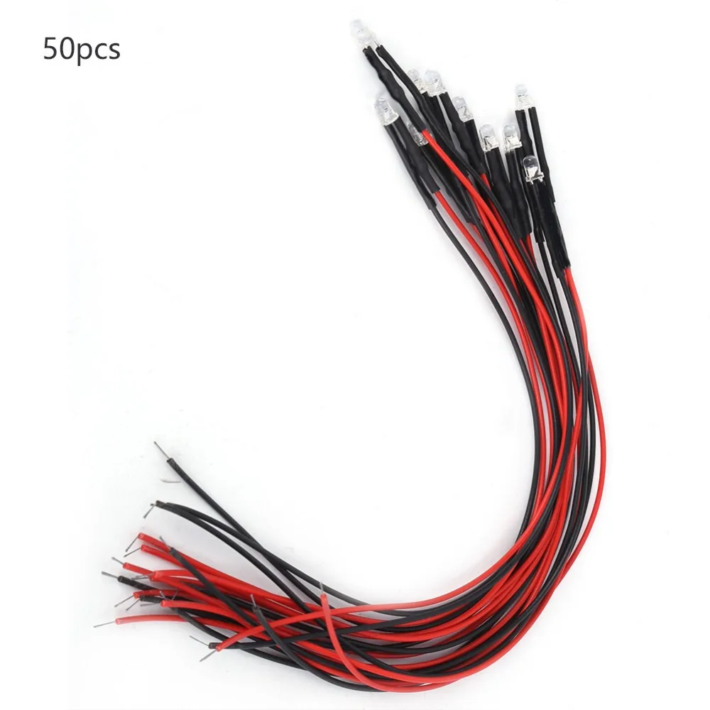 50PCS Low Power 12V LED Light Emitting Diodes 3mm Multicolor Quick Flashing Prewired LED Indicator Lights Various Applications
50PCS Low Power 12V LED Light Emitting Diodes 3mm Multicolor Quick Flashing Prewired LED Indicator Lights Various Applications