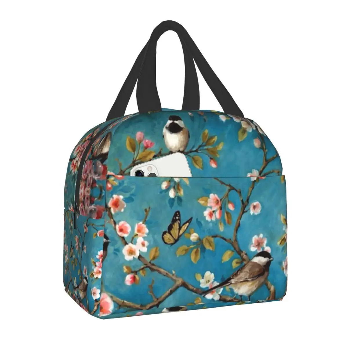 Cute Birds Cherry Blossom Insulated Lunch Bag Waterproof Parrot Bird Thermal Cooler Lunch Box for Women Office Work School
Cute Birds Cherry Blossom Insulated Lunch Bag Waterproof Parrot Bird Thermal Cooler Lunch Box for Women Office Work School