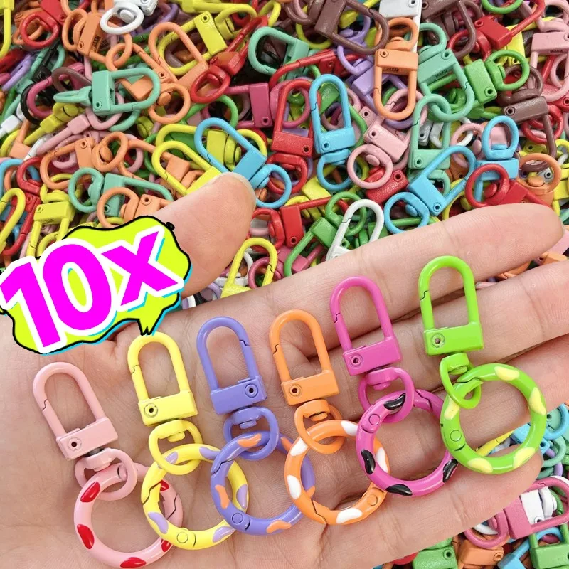 1/10Pcs Random Lobster Clasp Hooks Keychain for Jewelry Making DIY Backpack Bags Buckle Colorful Doughnut Alloy Snap Key Ring
1/10Pcs Random Lobster Clasp Hooks Keychain for Jewelry Making DIY Backpack Bags Buckle Colorful Doughnut Alloy Snap Key Ring