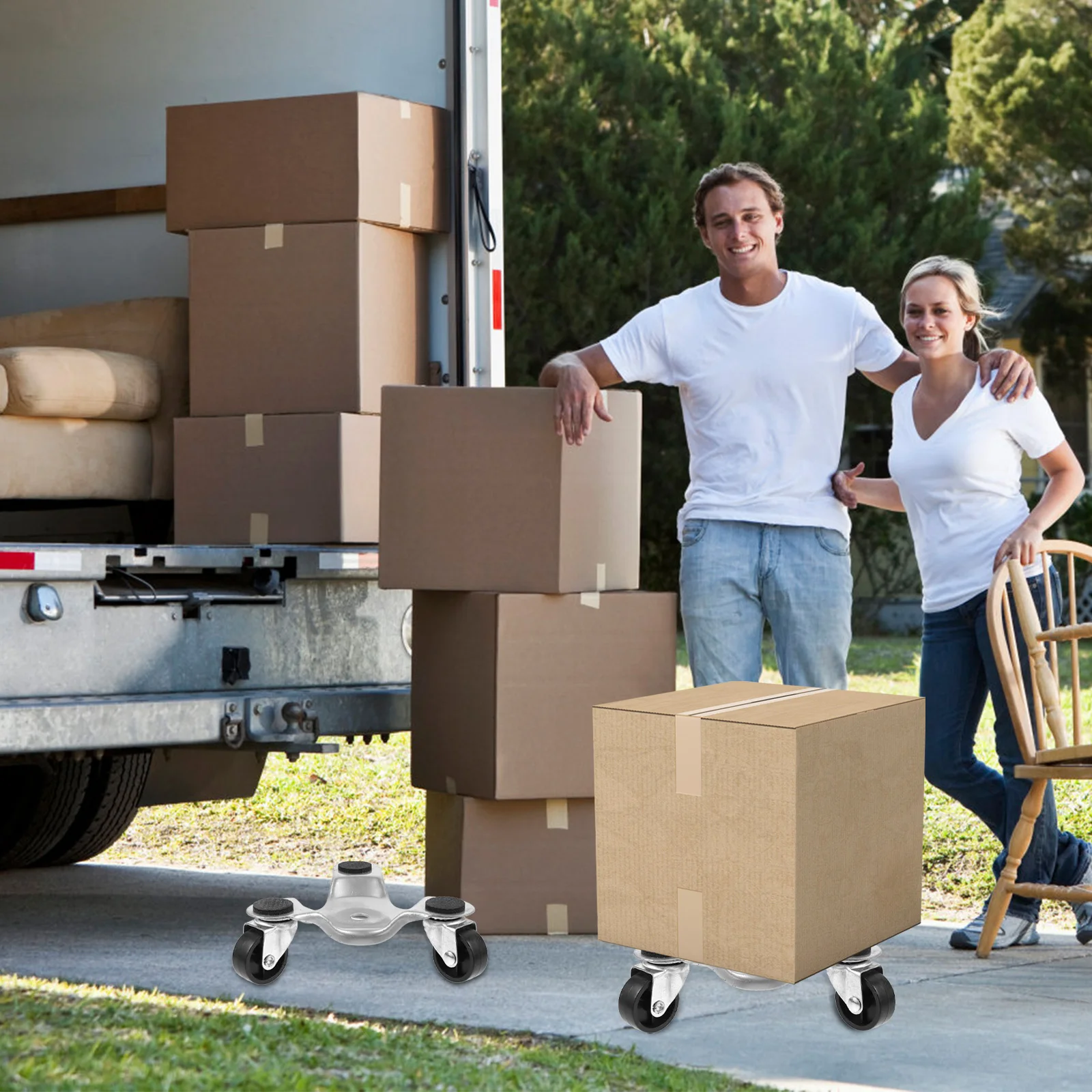 3pcs Moving Furniture Dolly Steel Dolly Swivel Casters Non Slip Pads Heavy Duty Home Warehouse
3pcs Moving Furniture Dolly Steel Dolly Swivel Casters Non Slip Pads Heavy Duty Home Warehouse