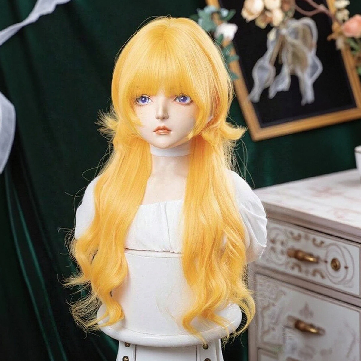 Яркий ярко-желтый длинный вьющийся синтетический парик, волнистый стиль с полной челкой, многослойный парик, парик в стиле аниме, идеально подходит для косплея
Яркий ярко-желтый длинный вьющийся синтетический парик, волнистый стиль с полной челкой, многослойный парик, парик в стиле аниме, идеально подходит для косплея