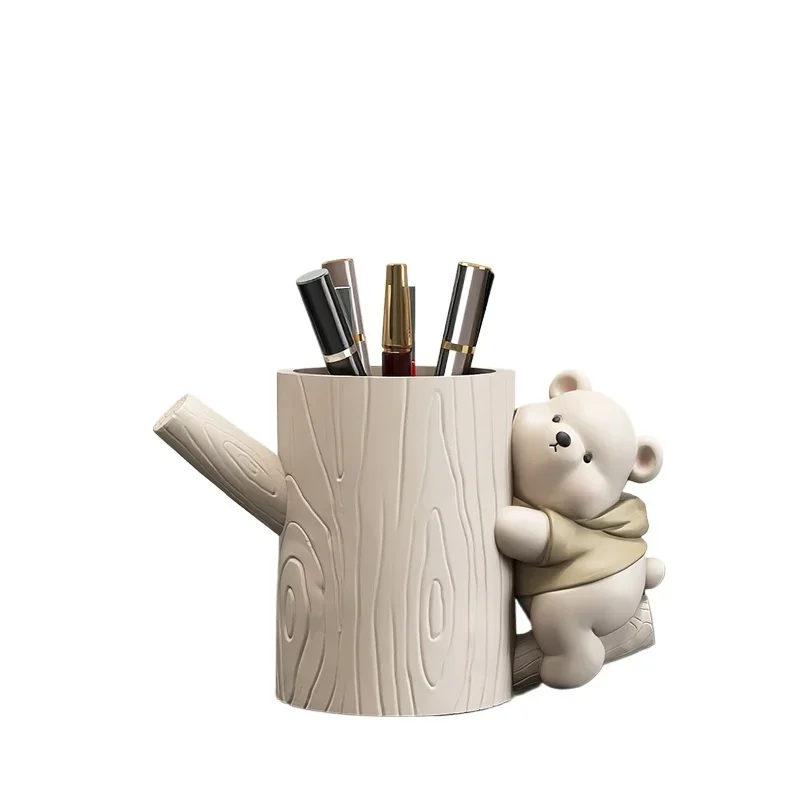 Cartoon bear pen holder ornament office desktop decoration makeup brush lipstick storage box
Cartoon bear pen holder ornament office desktop decoration makeup brush lipstick storage box