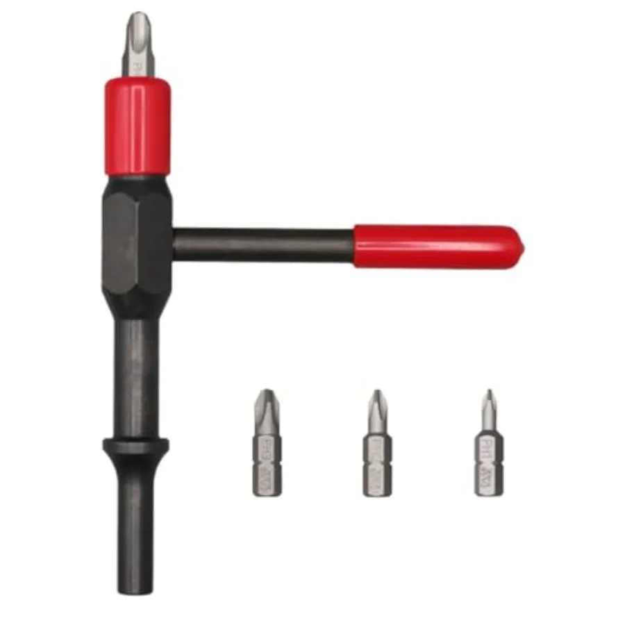 Shake-N-Break™ Air Impact Screw Remover Loosens Rusted Corroded Over-Tightened Screws Compatible with Standard.401" Shank Air H
Shake-N-Break™ Air Impact Screw Remover Loosens Rusted Corroded Over-Tightened Screws Compatible with Standard.401" Shank Air H