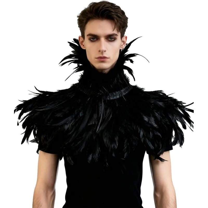 ❤️❤️❤️L'VOW Gothic Black Feather Shrug Cape Shawl Halloween Costume for Men❤️⭐️❤️
❤️❤️❤️L'VOW Gothic Black Feather Shrug Cape Shawl Halloween Costume for Men❤️⭐️❤️