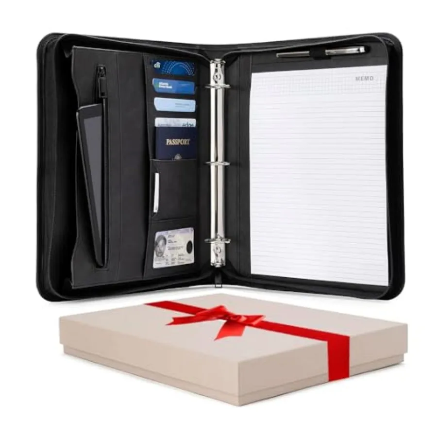 Organizer - 3 Ring Binder tepad - 1.5 Inch - Zippered Storage Pockets for Papers, Travel Documents, Presentation Folder, Cards,
Organizer - 3 Ring Binder tepad - 1.5 Inch - Zippered Storage Pockets for Papers, Travel Documents, Presentation Folder, Cards,