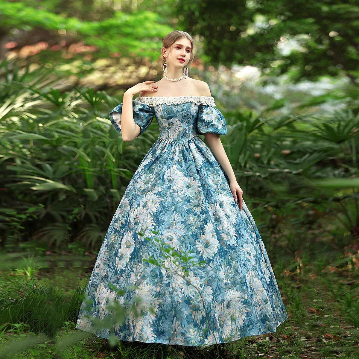 Women Victorian Off Shoulder Princess Palace Oil Painting Floral Dress Lolita French Bouffant Vintage Ball Gown Cosplay Costume
Women Victorian Off Shoulder Princess Palace Oil Painting Floral Dress Lolita French Bouffant Vintage Ball Gown Cosplay Costume