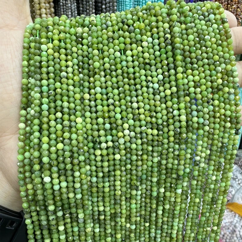 Natural Faceted Canada Jade 3/4 MM Tiny Small Round Loose Strand Stone Beads For Jewelry Making Bracelet Necklace Accessories
Natural Faceted Canada Jade 3/4 MM Tiny Small Round Loose Strand Stone Beads For Jewelry Making Bracelet Necklace Accessories
