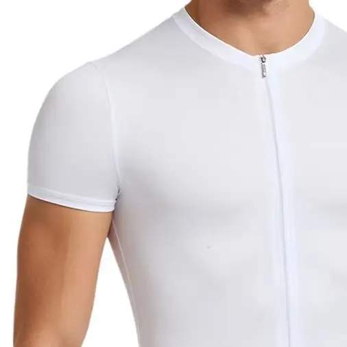 Men Silky Stretchy Rompers Short Sleeve Front Zipper Boyshorts Bottom Bodysuit Sheer One Piece Pajamas for Yoga Lounging Workout
Men Silky Stretchy Rompers Short Sleeve Front Zipper Boyshorts Bottom Bodysuit Sheer One Piece Pajamas for Yoga Lounging Workout