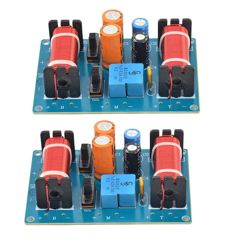 2Pcs 150W 3 Way Audio Speaker Crossover Car Speakers Filter Frequency Crossover Divider Hifi High Fidelity Audio Crossover
2Pcs 150W 3 Way Audio Speaker Crossover Car Speakers Filter Frequency Crossover Divider Hifi High Fidelity Audio Crossover