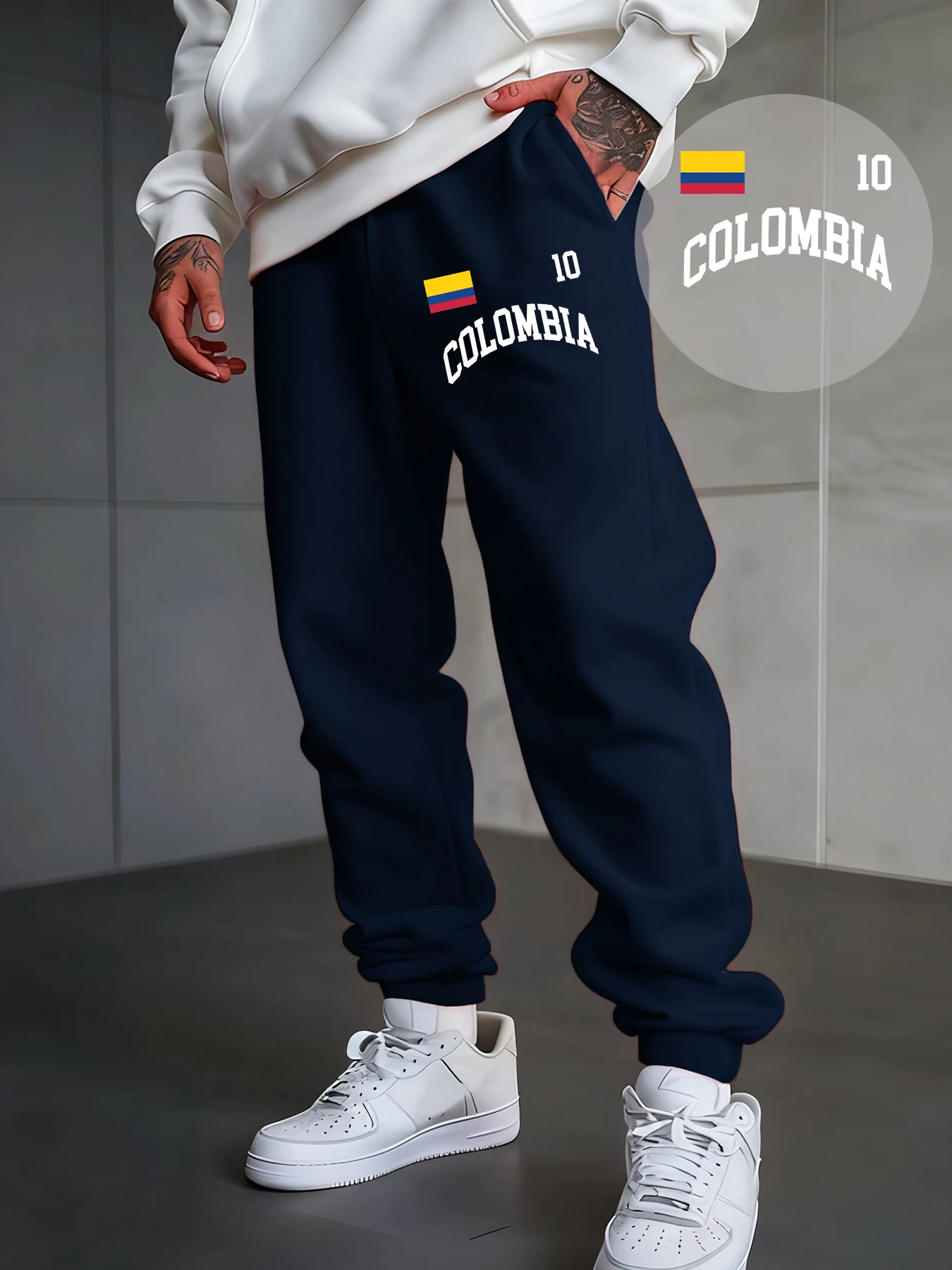 Мужские спортивные штаны с буквенным и флагом Колумбии, модные брюки в стиле хип-хоп, уличная одежда с карманами на шнурке, флисовые осенние спортивные штаны
Мужские спортивные штаны с буквенным и флагом Колумбии, модные брюки в стиле хип-хоп, уличная одежда с карманами на шнурке, флисовые осенние спортивные штаны
