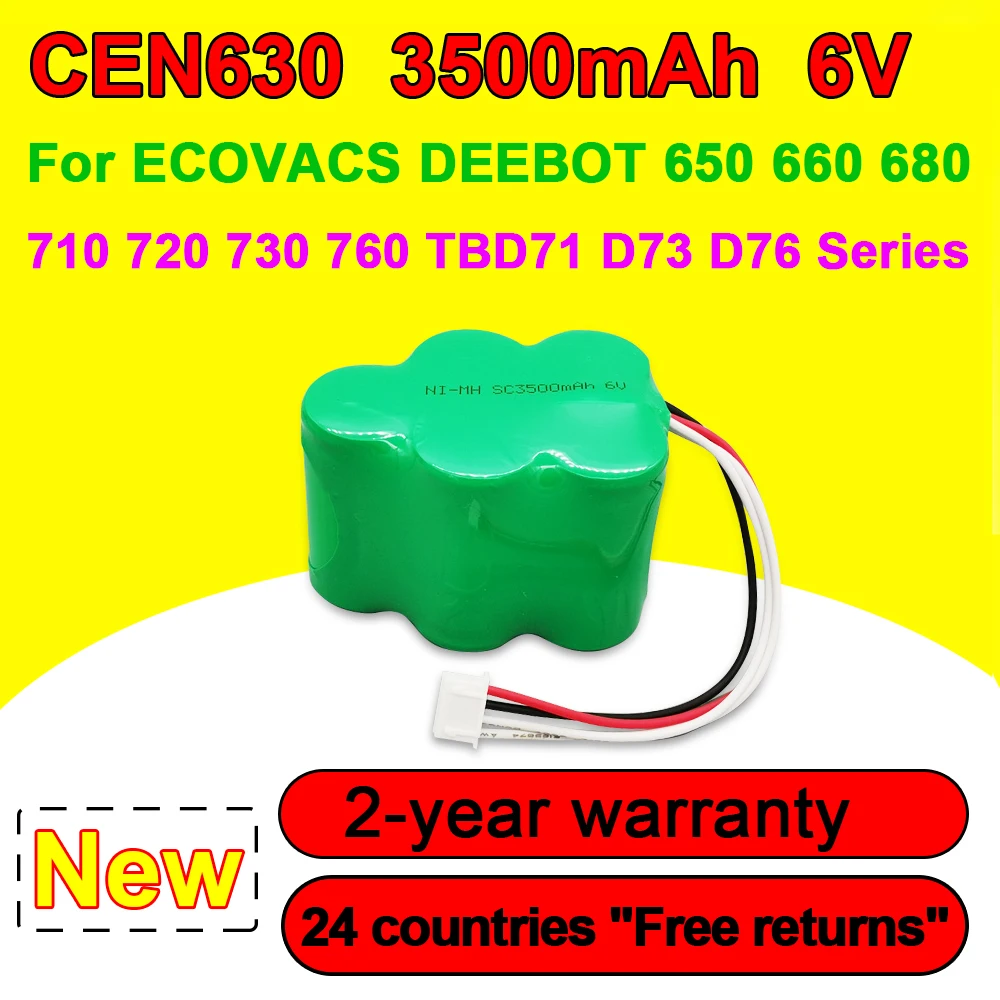 In Stock 2 PCS New CEN530 CEN630 CEN680 CR631 High Quality Battery For ECOVACS DEEBOT 650 660 680 710 720 730 760 TBD71 D73 D76
In Stock 2 PCS New CEN530 CEN630 CEN680 CR631 High Quality Battery For ECOVACS DEEBOT 650 660 680 710 720 730 760 TBD71 D73 D76