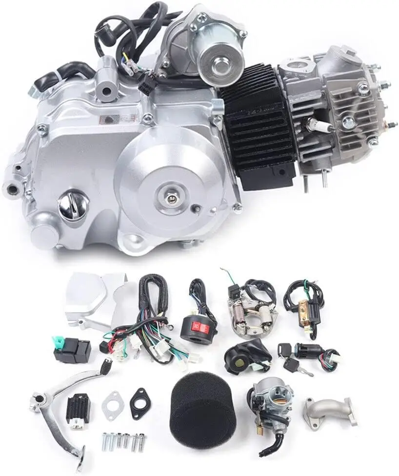 125cc Engine Semi Auto Engine Motor, 4 Speed Atv Quad Engine Complete Kit,4-Stroke Engine, Single Cylinder Air-Cooling Motor W/R
125cc Engine Semi Auto Engine Motor, 4 Speed Atv Quad Engine Complete Kit,4-Stroke Engine, Single Cylinder Air-Cooling Motor W/R