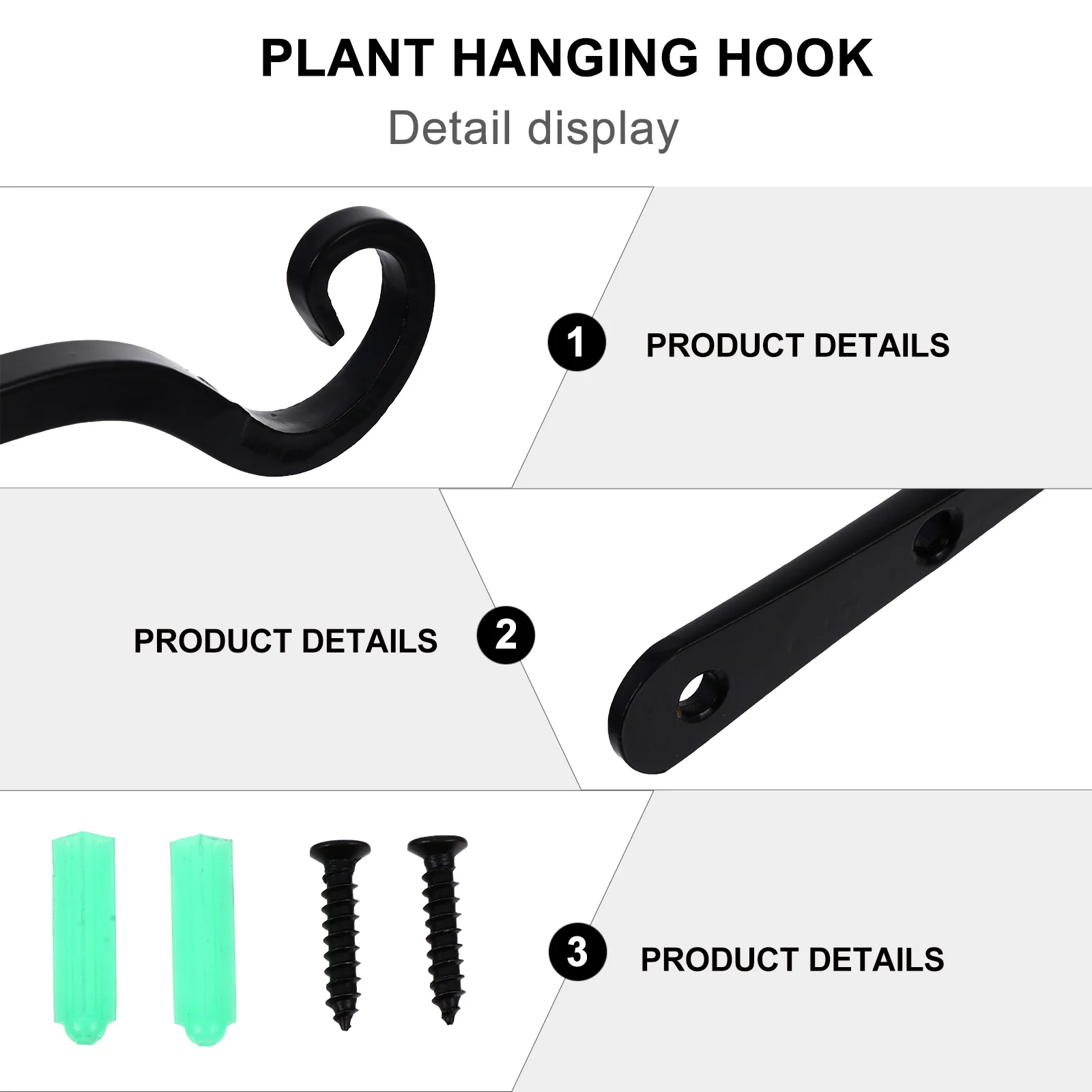 4pcs Iron Plant Hanger Wall Hooks for Hanging Flowerpot Lantern Festival Decoration Sturdy Metal Bracket Garden Outdoor
4pcs Iron Plant Hanger Wall Hooks for Hanging Flowerpot Lantern Festival Decoration Sturdy Metal Bracket Garden Outdoor