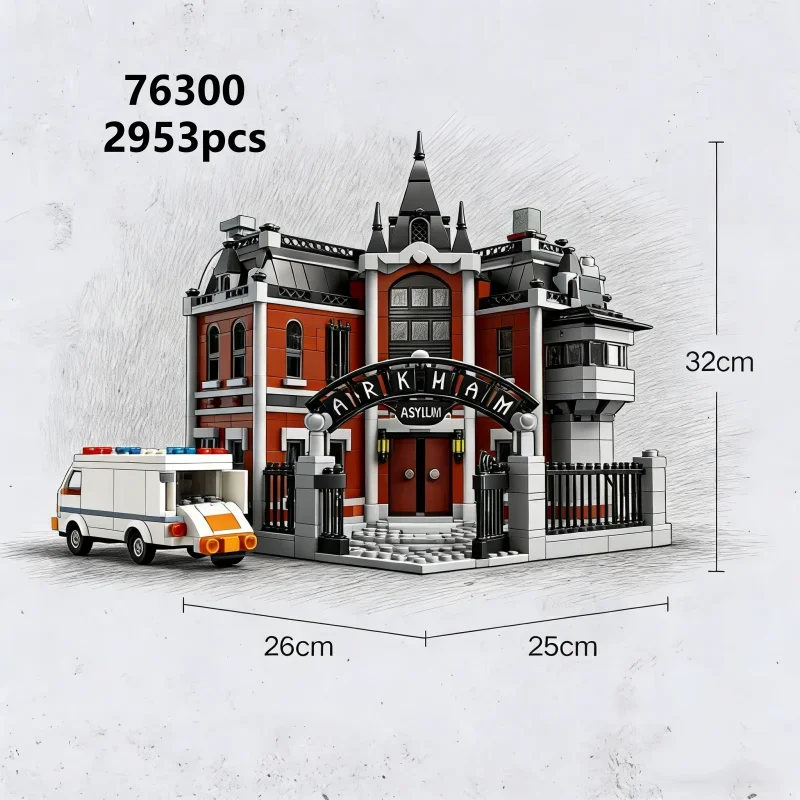 2026 NEW 76300 Arkham Asylum Building Model, Suitable As A Birthday Gift, Collection Item or Decorative Piece for Adults.
2026 NEW 76300 Arkham Asylum Building Model, Suitable As A Birthday Gift, Collection Item or Decorative Piece for Adults.