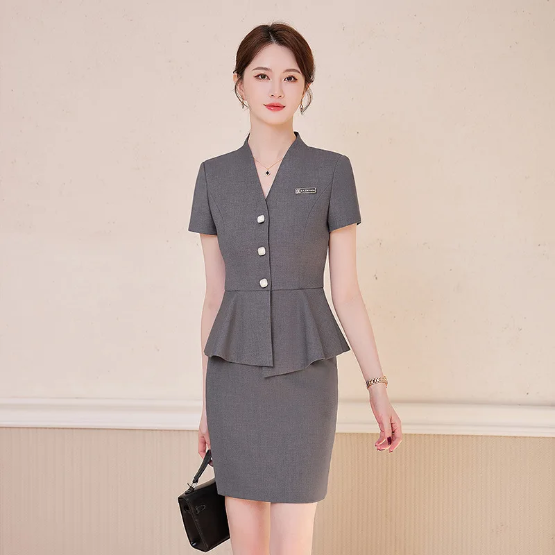 Short Sleeve Suit Professional Set Summer Hotel Management Front Desk Reception Manager Workwear Waiter Uniform Formal Wear
Short Sleeve Suit Professional Set Summer Hotel Management Front Desk Reception Manager Workwear Waiter Uniform Formal Wear