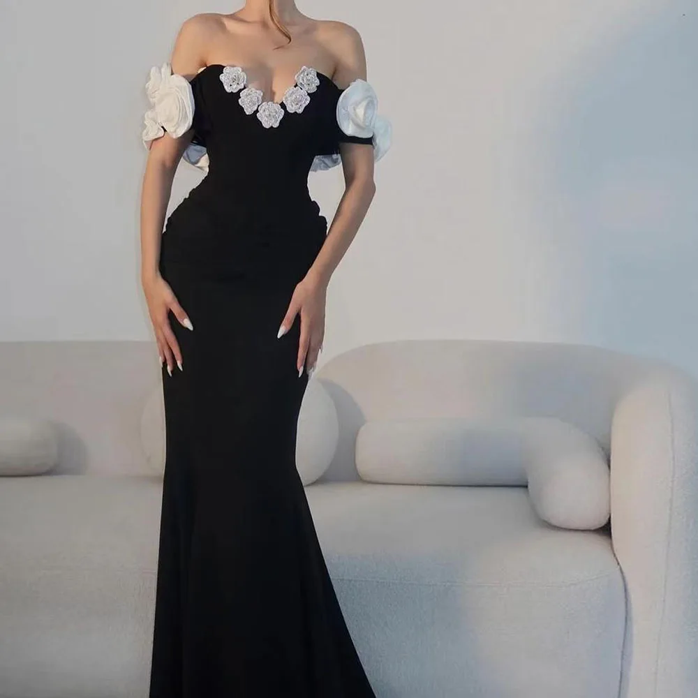 Customized A-Line Prom Dresses Floor-Length Off The Shoulder Sleeveless Evening Gown Fashion Flowers Draped Backless Party Gown
Customized A-Line Prom Dresses Floor-Length Off The Shoulder Sleeveless Evening Gown Fashion Flowers Draped Backless Party Gown