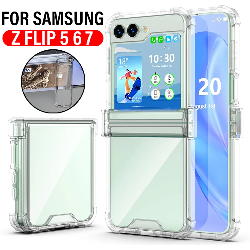 Прозрачный чехол с пружинной петлей для Samsung Galaxy Z Flip7 Flip6 Flip5 5G, задняя крышка, прозрачный защитный чехол 
Прозрачный чехол с пружинной петлей для Samsung Galaxy Z Flip7 Flip6 Flip5 5G, задняя крышка, прозрачный защитный чехол