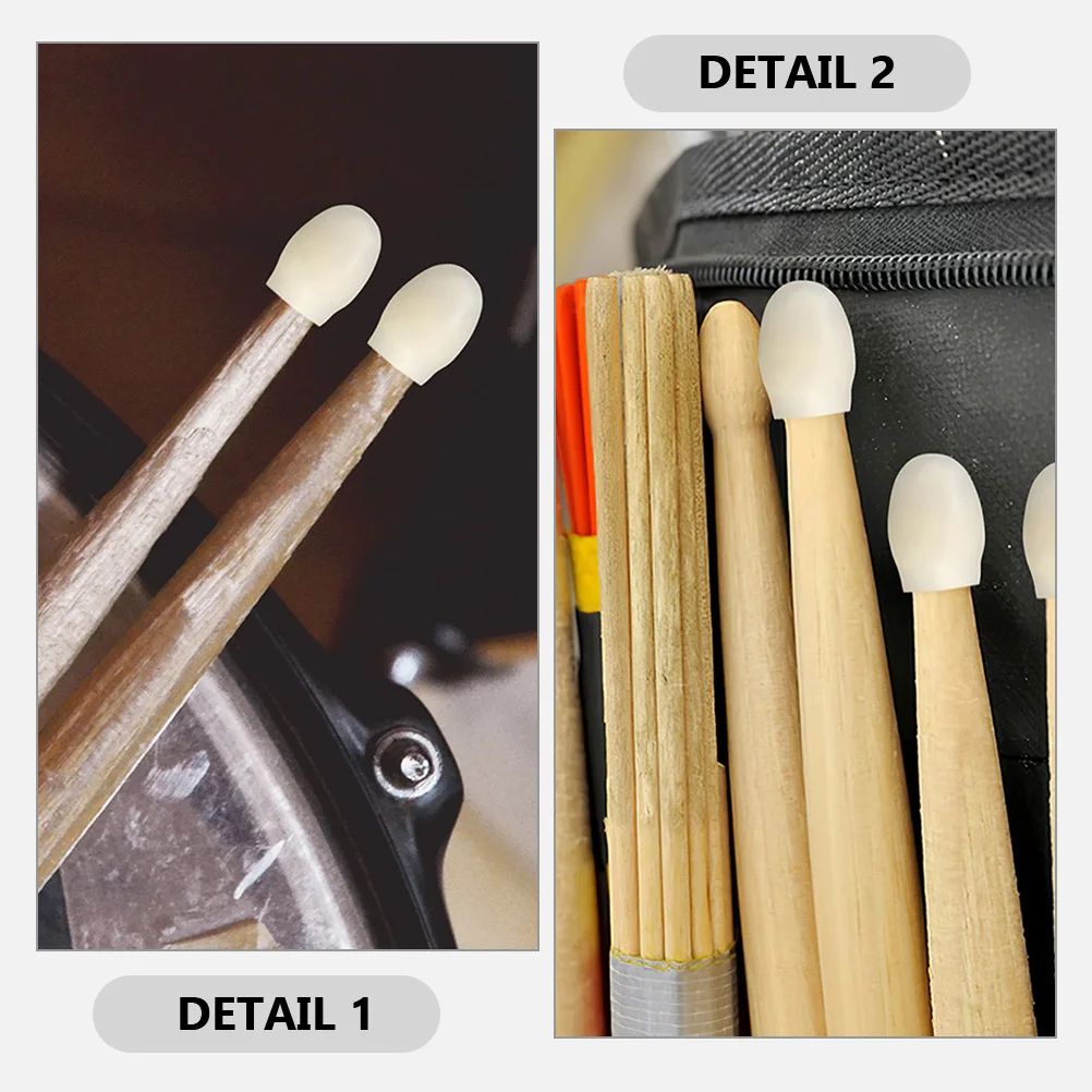 20 Pcs Drum Practice Pad Drumstick Protector Sticks Protective Case Silent Tips 
20 Pcs Drum Practice Pad Drumstick Protector Sticks Protective Case Silent Tips